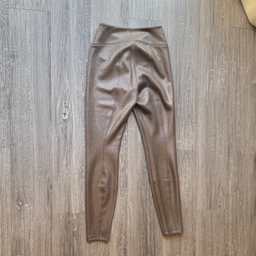 WHBM Runway Legging – Size 6 – Shimmery Bronze Faux Leather Look - Picture 3 of 3